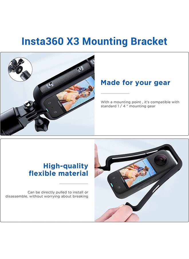 O Ozone - Protective Frame | Sticky Lens Guard Set | Flexible Soft Film Screen Protector for Insta360 One X3 Accessories Kit Anti-Scratch Panoramic Action Camera Housing Cage Cover - Image 1