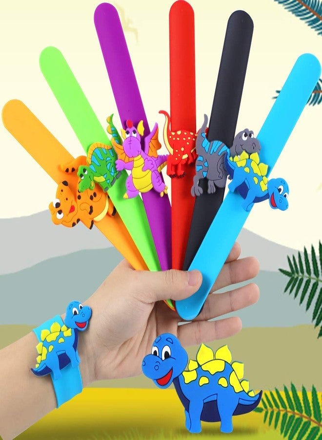 El Regalo 2 PCs Dinosaurs Snap Slap Bands | Dinosaurs Wristband Kids Party Favors Slap Bands for Kids - Image 3