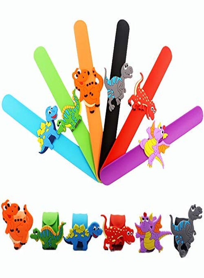 El Regalo 2 PCs Dinosaurs Snap Slap Bands | Dinosaurs Wristband Kids Party Favors Slap Bands for Kids - Image 2