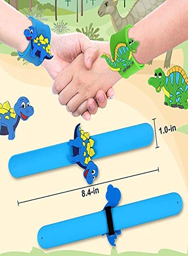 El Regalo 2 PCs Dinosaurs Snap Slap Bands | Dinosaurs Wristband Kids Party Favors Slap Bands for Kids - Image 4