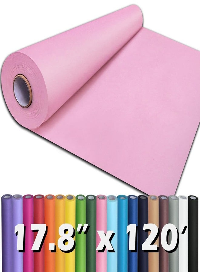 PH PERKHOMY PerkHomy 17.8" x 1,440" (120') Light Pink Kraft Paper Roll for Craft Bulletin Board Paper Art Table Covering Crafting Gift Wrapping Bouquet Packing Parcel 80GSM 55LB (Light Pink, 17.8" x 120') - Image 1