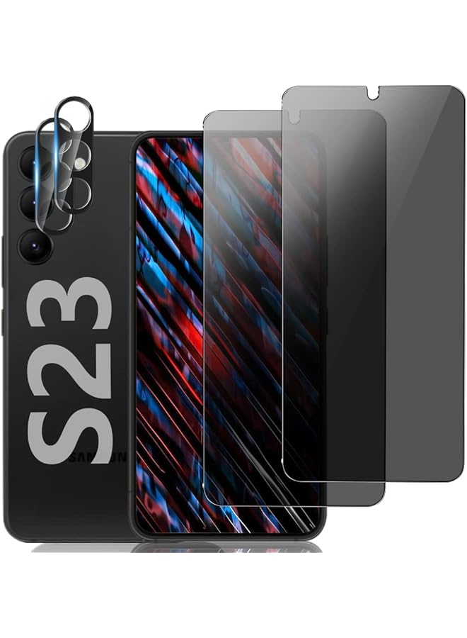erorex Glass Screen Protector For Galaxy S23 And Camera Lens Film 9H Hardness Full Coverage Anti Fingerprints Support Fingerprint Unlocking For Samsung Galaxy S23  - Image 1