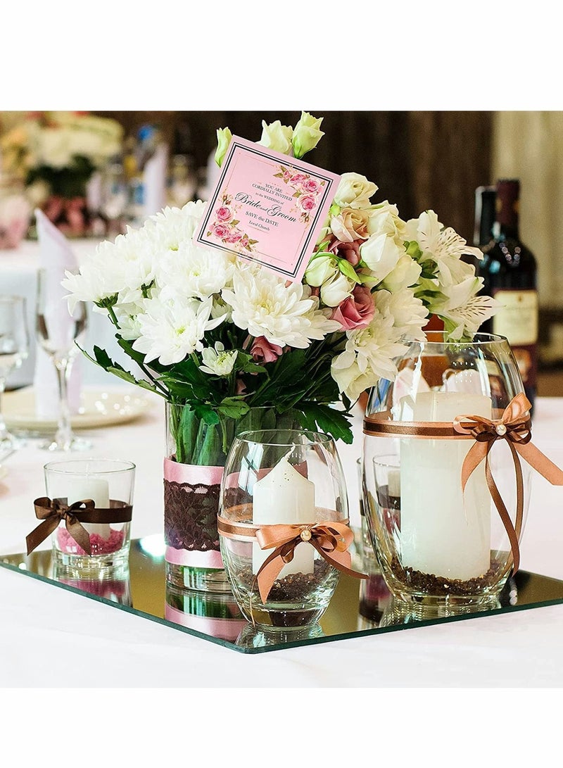 Y&D Plastic Floral Picks, Transparent Heart Shape Straight Head Flower Pick Business Card Holder For Wedding Birthday Party Gift Cards Photos Bouquet Arrangement Home Decor, 23.5 Cm, 100 Pcs - Image 3