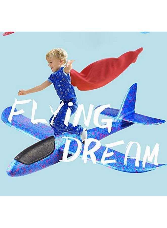 BooTaa 6 Pack Airplane Toys, 17.5" Large Throwing Foam Plane, 2 Flight Mode Foam Gliders, Birthday Gifts for Kids 3 4 5 6 7 8 9 10 11 12 Year Old Boys Kids Girls, Outdoor Yard Family Game Toys - Image 5
