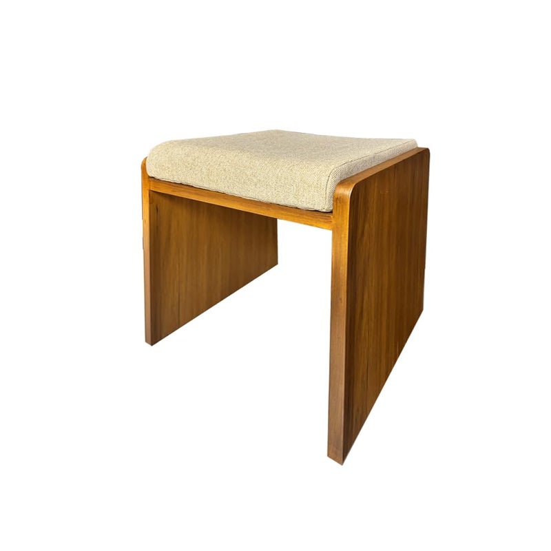 ASHOFY Handmade Square Pata Leg Wooden Seating Stool Seating Bench Ottoman Wooden Stool with Cushion Cushion Seating Bench for Home Living Room Office Garden - Image 1