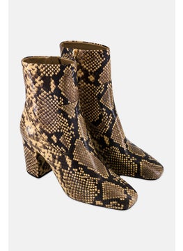 Michael Kors Women Medium Marcella Flex Zipper Closure Ankle Boot, Brown Combo  - Image 1
