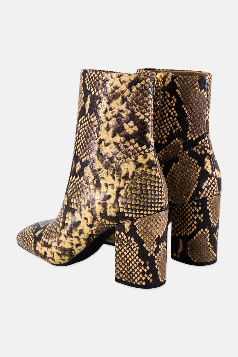 Michael Kors Women Medium Marcella Flex Zipper Closure Ankle Boot, Brown Combo  - Image 2