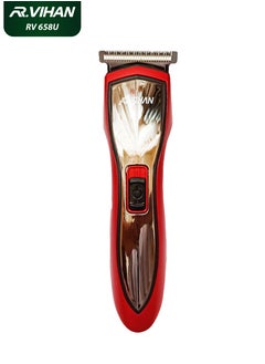 R.VIHAN Professional Hair Clipper RV-658U | Rechargeable Cordless Hair & Beard Trimmer for Men | Electric Shaver Grooming Kit with 3 Attachment Combs, Portable Wireless Hair Clipper for Home & Barber Use  - Image 1