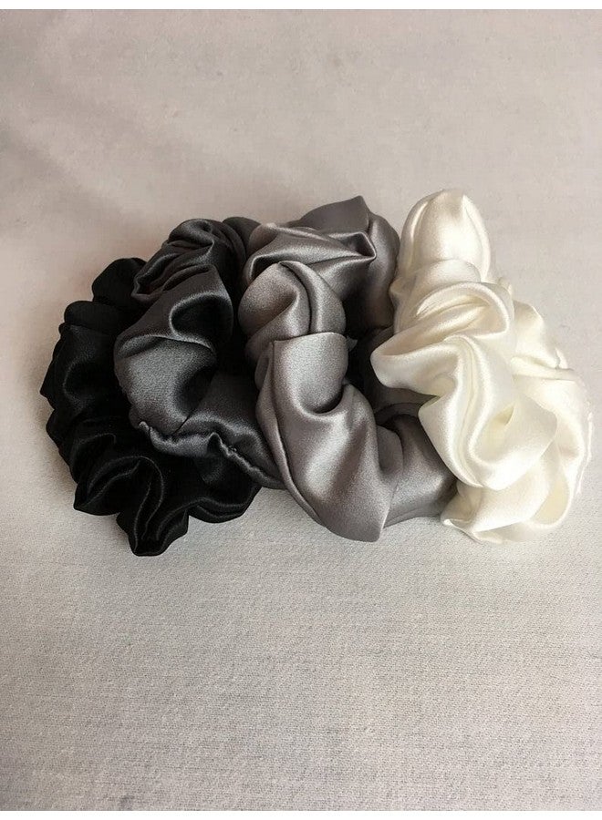 Viyanshi Silk Satin Hair Ties Scrunchies Elastic Hair Band for Women (s17) - Multicolor - Image 2