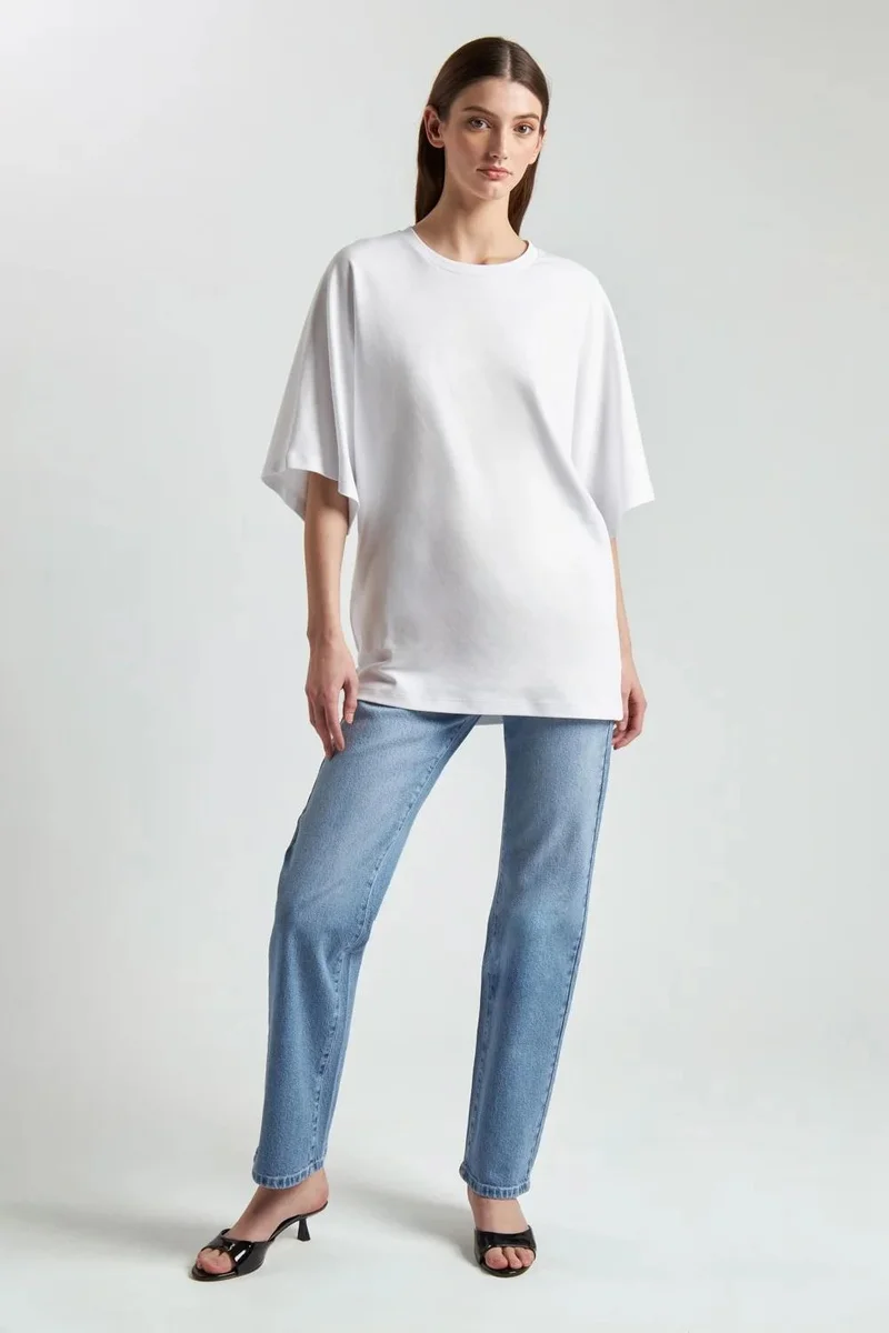Ag Jeans Effortless Oversized Dark Cotton T-Shirt