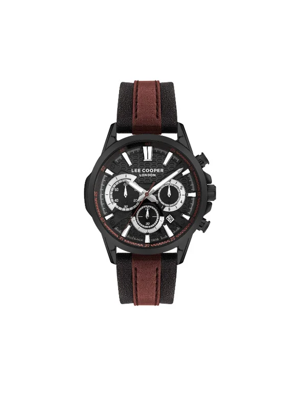 Lee Cooper LEE COOPER LC07493.651 Men's Multi Function Display Watch & Metal Strap Red