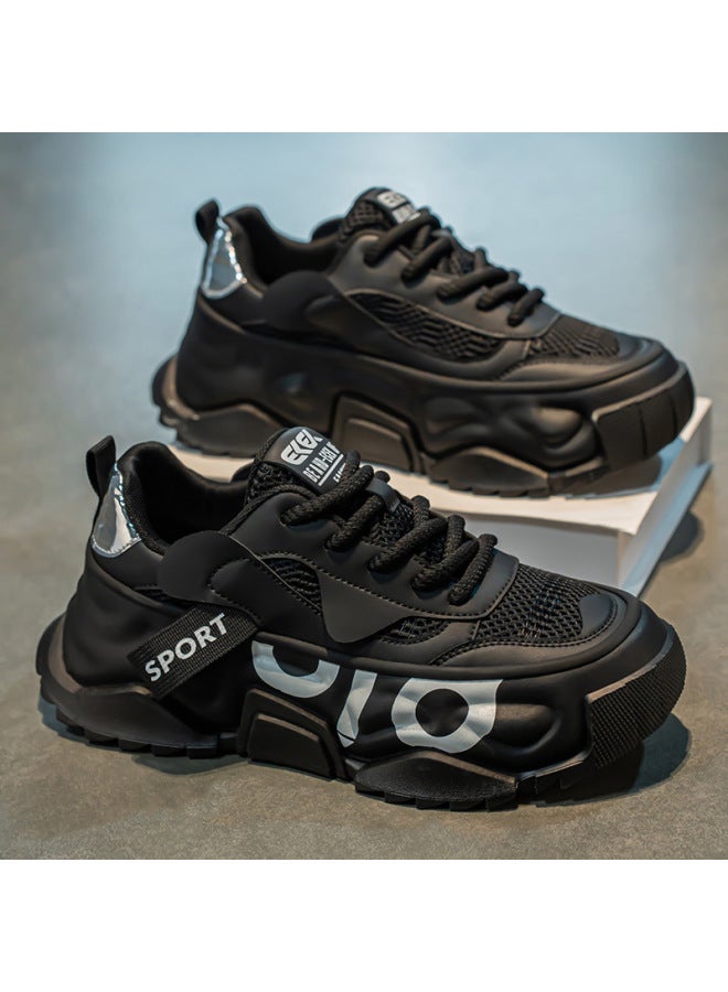 Trendy Sports Brand Mesh Men's Shoes, Large Size Platform Shoes, European Dad Shoes, Casual Shoes, Fashionable And Versatile Original Design
