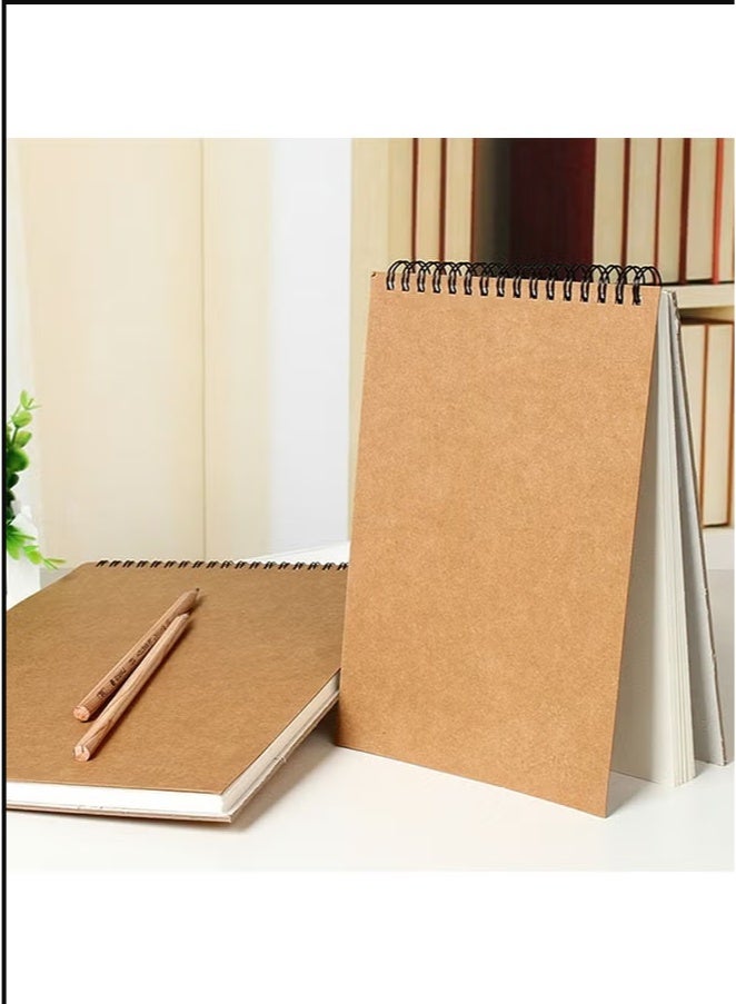 دفتر ملاحظات فارغ A4، غلاف كرافت، ورق حماية للعين، منتج مكتبي للرسم والكتابة، دفتر يوميات، يوميات سفر، شعر، 30 ورقة سميكة - Image 2