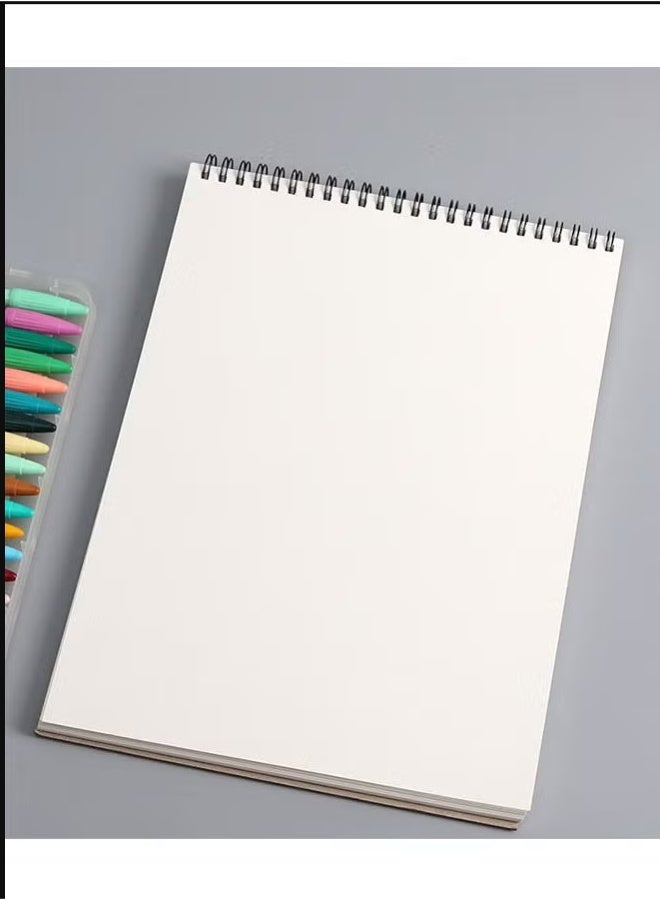 دفتر ملاحظات فارغ A4، غلاف كرافت، ورق حماية للعين، منتج مكتبي للرسم والكتابة، دفتر يوميات، يوميات سفر، شعر، 30 ورقة سميكة - Image 1