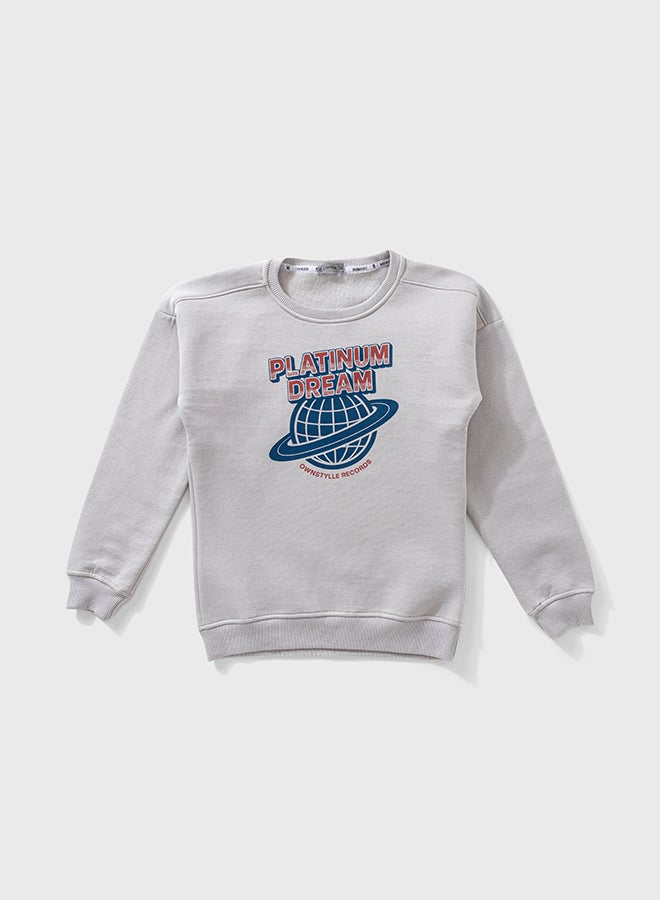 اون كيدز سويت شيرت للأولاد اليافعين مبطن فليس