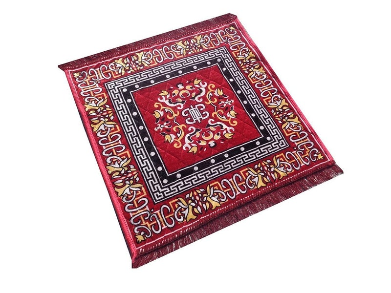 Yellow Weaves Polyester Pooja Aasan (Multicolour, 2 X 2 ft) - Set of 2 - Image 4