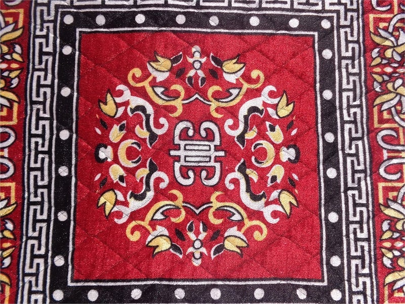 Yellow Weaves Polyester Pooja Aasan (Multicolour, 2 X 2 ft) - Set of 2 - Image 2