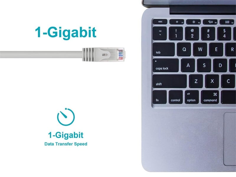 Monoprice Cat6 50ft Gray Patch Cable UTP 24AWG 550MHz Pure Bare Copper Snagless RJ45 Flexboot Series Ethernet Cable- Pack of 1 - Image 5