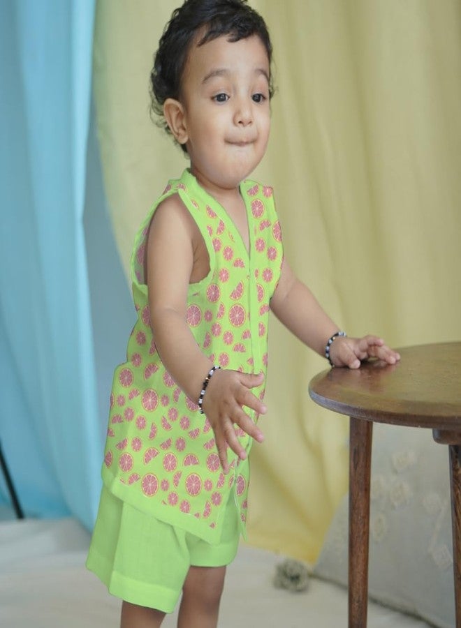 The Boo Boo Club Organic Cotton Baby Jhabla | Pack of 4 Sleeveless Jabla | 3 to 6 Months Infant Summer Wear | Soft & Breathable Muslin Fabric | Easy Button Closure Vest White - Image 3