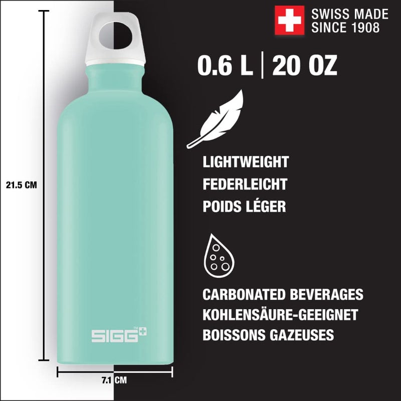 SIGG - Recycled Metal Water Bottle - Traveller - Made in Switzerland - Carbonated Drinks - BPA-Free - 20 Oz - Image 3