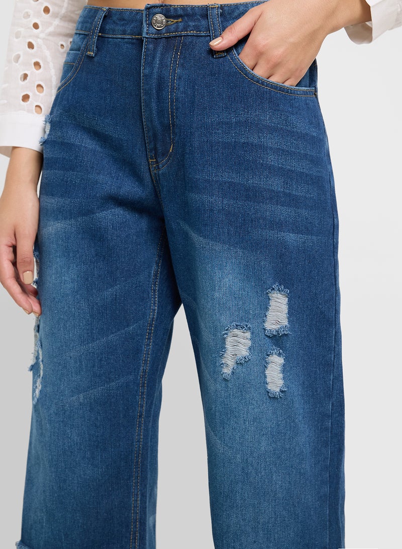 جينجر جينز سكيني بخصر مرتفع ممزق - Image 4