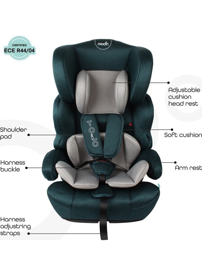 Moon Lofty Baby Car seat Group(1,2,3) - Green - Image 4