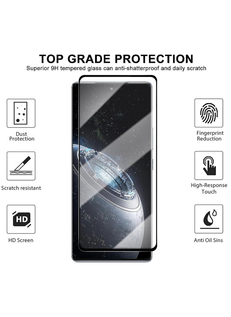 [1+2 مجموعات] غطاء حافظة لهاتف vivo V40 5G وواقي شاشة TPU نحيف مقاوم للصدمات مع وسادة هوائية [ليس من السهل أن يتحول إلى اللون الأصفر]