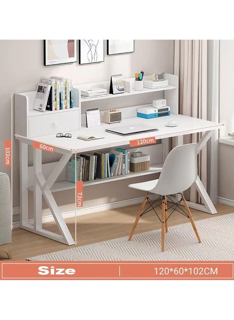 DubaiGallery Computer desktop table simple desk bookshelf integrated office desk and chair combination middle school student study table - Image 4