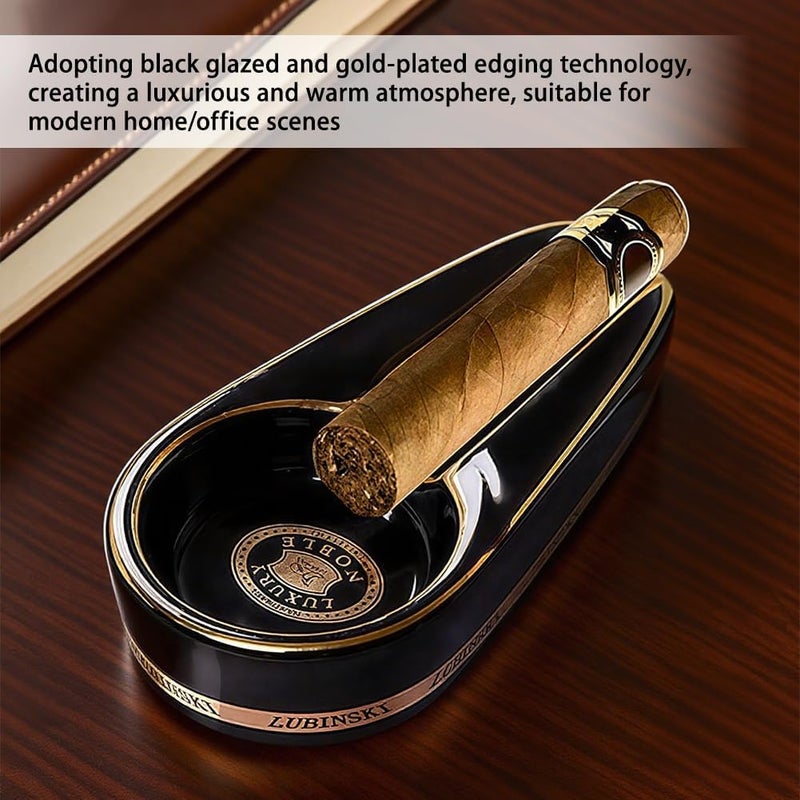 Cigar Ashtray - Portable Yellow Ash Tray for Travel & Outdoor Use - Image 3