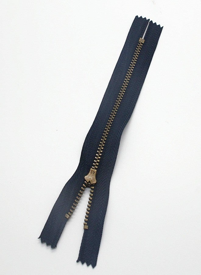Leekayer 5 Inch Antique Brass Teeth Navy Zipper Tape 12.7 cm Zipper for Sewing Bag Craft - 6pcs - Image 5