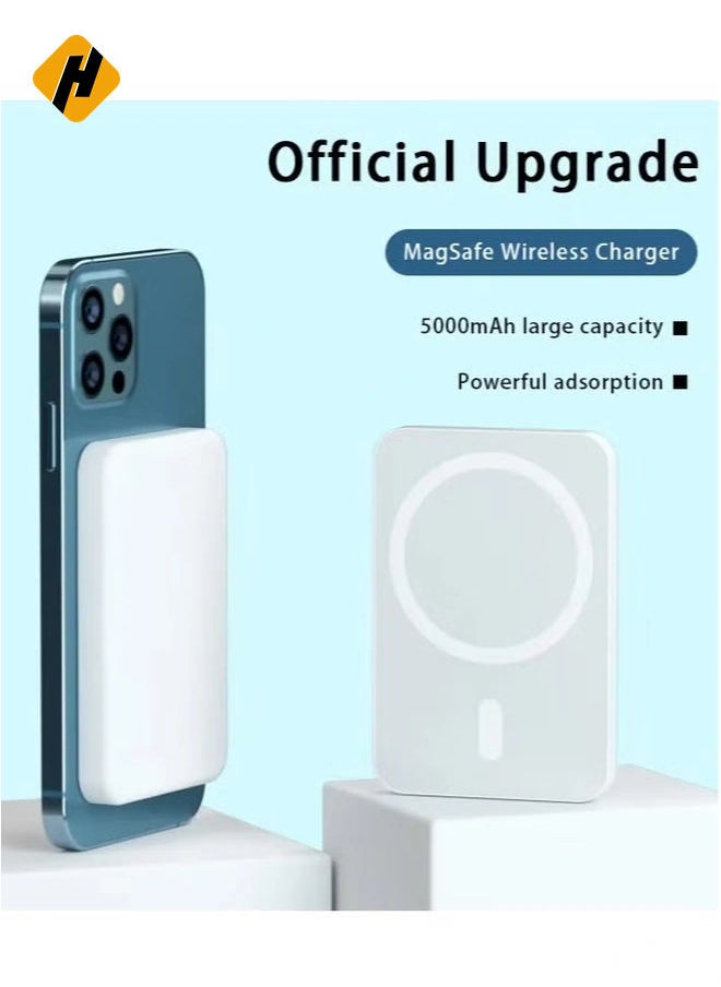 HuHa - 10000 mAh Magnetic MagSafe Wireless Portable Power Bank Charger - Image 1