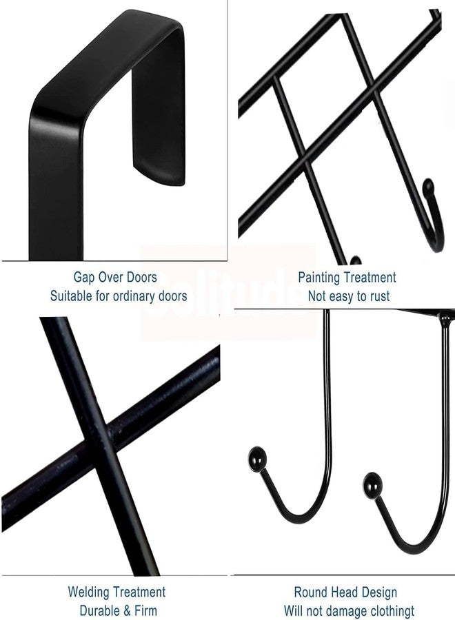 Dec Kitchenpro Over-The-Door Hook Hanger | Heavy-Duty Steel Door Rack Organizer for Clothes, Towels, Coats And Scarves | Removable Hanging Door Hooks for Bedroom, Bathroom And Home (Over Door Hanger) - Image 4