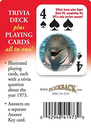 Flickback 1973 Trivia Playing Cards: 50th Birthday or Anniversary Cards - Image 2