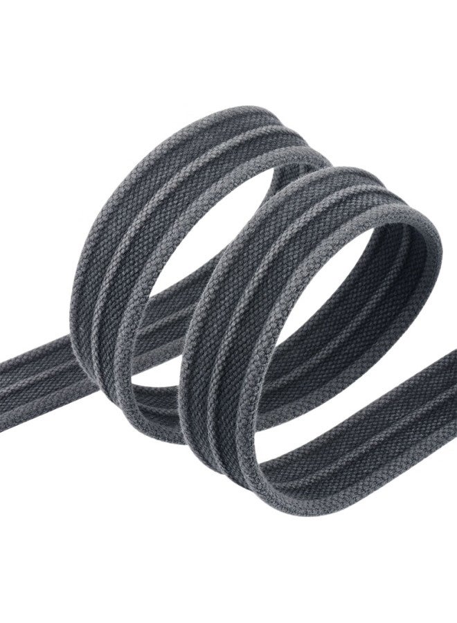 Jevi Men'S Casual Leather Belt Fashion Double Ring Buckle Canvas Belt Men'S Trendy Young All-Match Student Pure Cotton Belt - Image 3