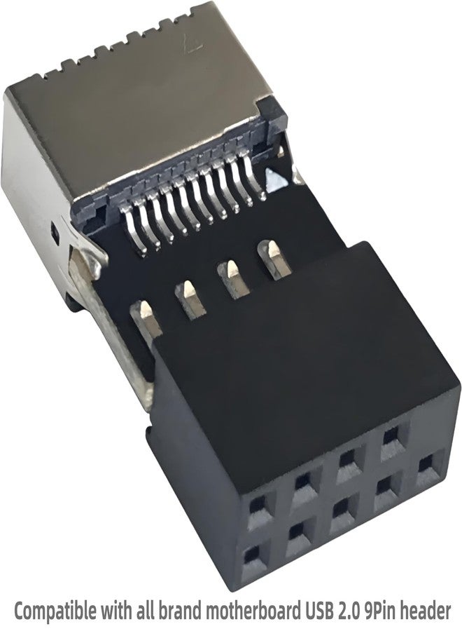 محول Bejavr USB 2.0 إلى USB 3.2 Gen 1، موصل اللوحة الأمامية، منفذ USB ذو 9 دبابيس للوحة الأم إلى النوع E/USB C - Image 3