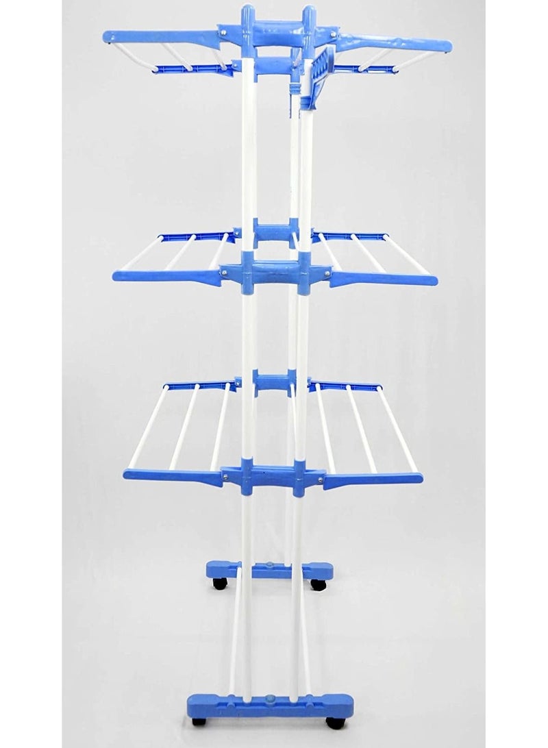 Foldable Coat Rack Three Layer Multi-function Floor Standing Clothes Dryer  - Image 4