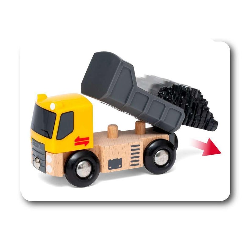 BRIO Construction Vehicles - Premium Wooden Toy Train Set | Fun and Educational | Easy Magnetic Couplings | FSC Certified Wood | Ideal Christmas or Birthday Gift - Image 4