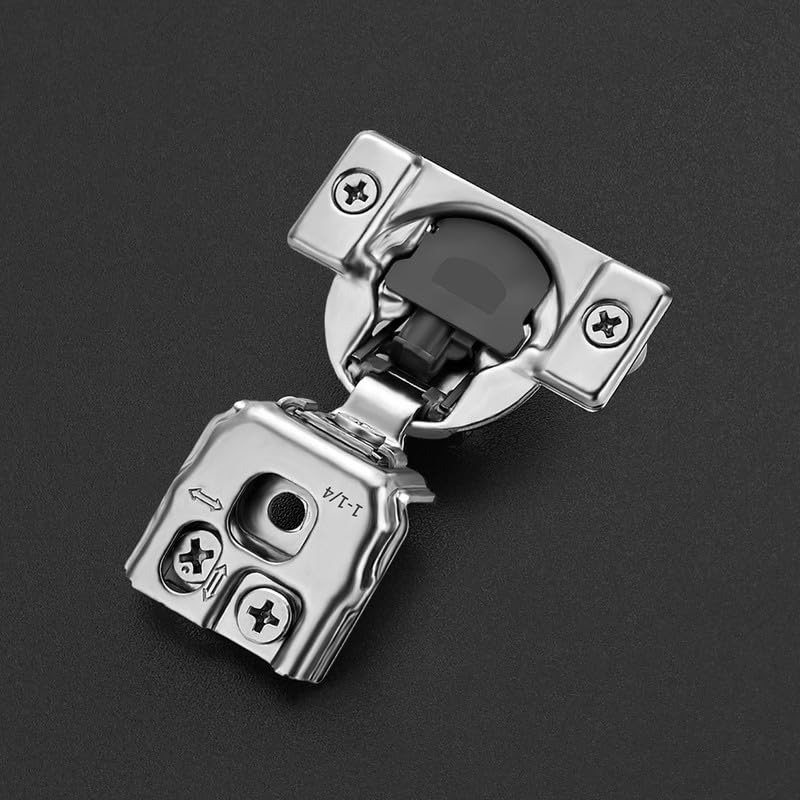 HOME EDIT 2 Pack 1 Pair 1-1/4 inch Overlay Soft Close Cabinet Hinges for Kitchen, Stainless Steel Three-Way Adjustable, Concealed Self-Closing Door Hinges - Image 2