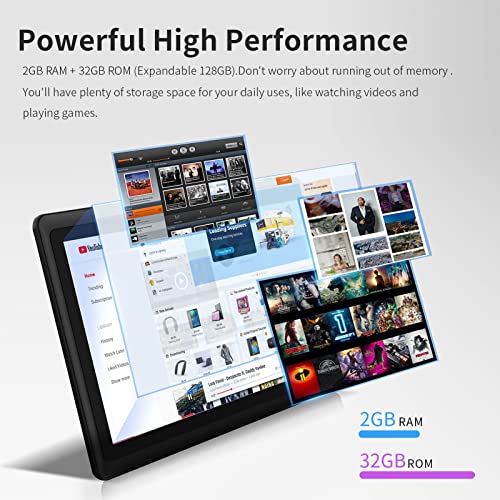 PRITOM K7PRO 7 inch Tablet with case 32 GB -Android 13 Tablet PC with Quad Core Processor, HD IPS Display, Dual Camera, WiFi, Bluetooth, Lightweight, 2025 (Black) - Image 4