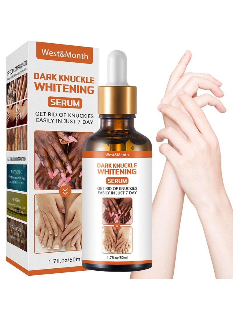 West&Month Dark Knuckle Whitening Serum - Restoring Hand Treatment, Moisturizing, Exfoliates and Reduces Unbalanced Pigmentation, for Removing Dark Knuckle Elbow, Brighter, Firmer Skin  - Image 1