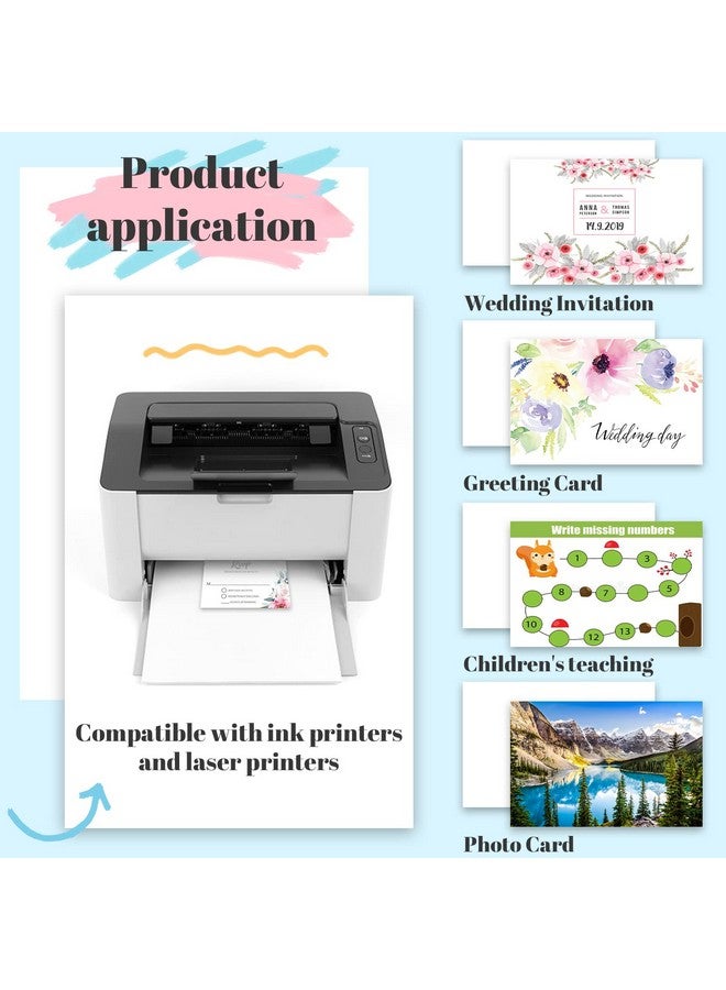 Prudiut 50 Sheets White Cardstock 8.5 x 11, 250gsm/92lb Thick Paper Cardstock Paper for Invitations, Crafts, Card Making, Printing, Wedding, Drawing, Scrapbook Supplies - Image 3