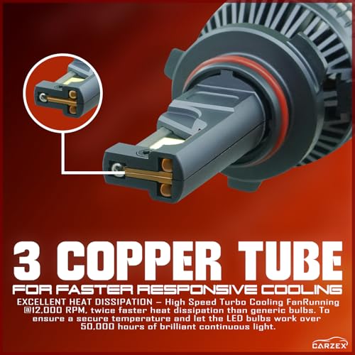 Carzex® Crystal Eye 9012 LED Projector Headlight Bulbs – 300W (150Wx2), 20,000 LM, 6500K Cool White, Super Bright LED for Grand Vitara/Hyryder, Baleno/Glanza, New Dzire 2025 Models RX21 (2pc) - Image 4