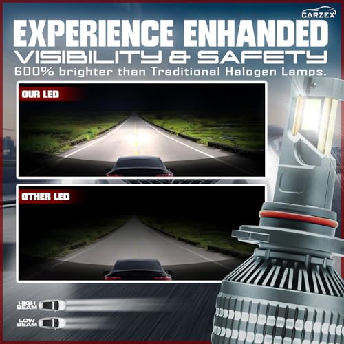 Carzex® Crystal Eye 9012 LED Projector Headlight Bulbs – 300W (150Wx2), 20,000 LM, 6500K Cool White, Super Bright LED for Grand Vitara/Hyryder, Baleno/Glanza, New Dzire 2025 Models RX21 (2pc) - Image 2