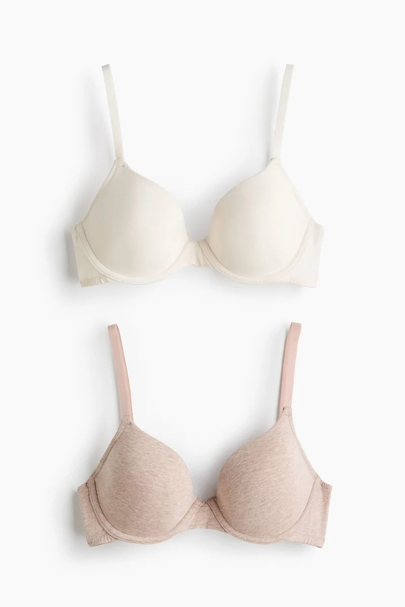 H&M 2-pack padded underwired cotton bras
