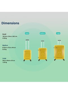 NATIONAL GEOGRAPHIC National Geographic RPET Balance Luggage Sets, Hardshell Durable Lightweight Suitcase 4 Double Wheels TSA Lock 3pcs Travel Trolley Bags Yellow (20+24+28 Inch).  - Image 4
