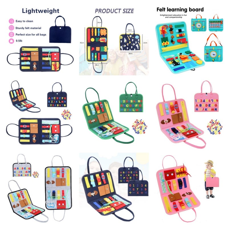 Felt Learning Board Early Education Board Felt Diy Early Education Teaching Aids Kidsren'S Educational Toys Busy Board Dressing Board - Image 2