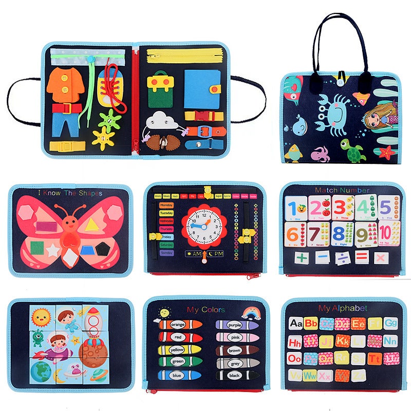 Felt Learning Board Early Education Board Felt Diy Early Education Teaching Aids Kidsren'S Educational Toys Busy Board Dressing Board - Image 5