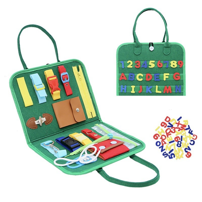 Felt Learning Board Early Education Board Felt Diy Early Education Teaching Aids Kidsren'S Educational Toys Busy Board Dressing Board - Image 1