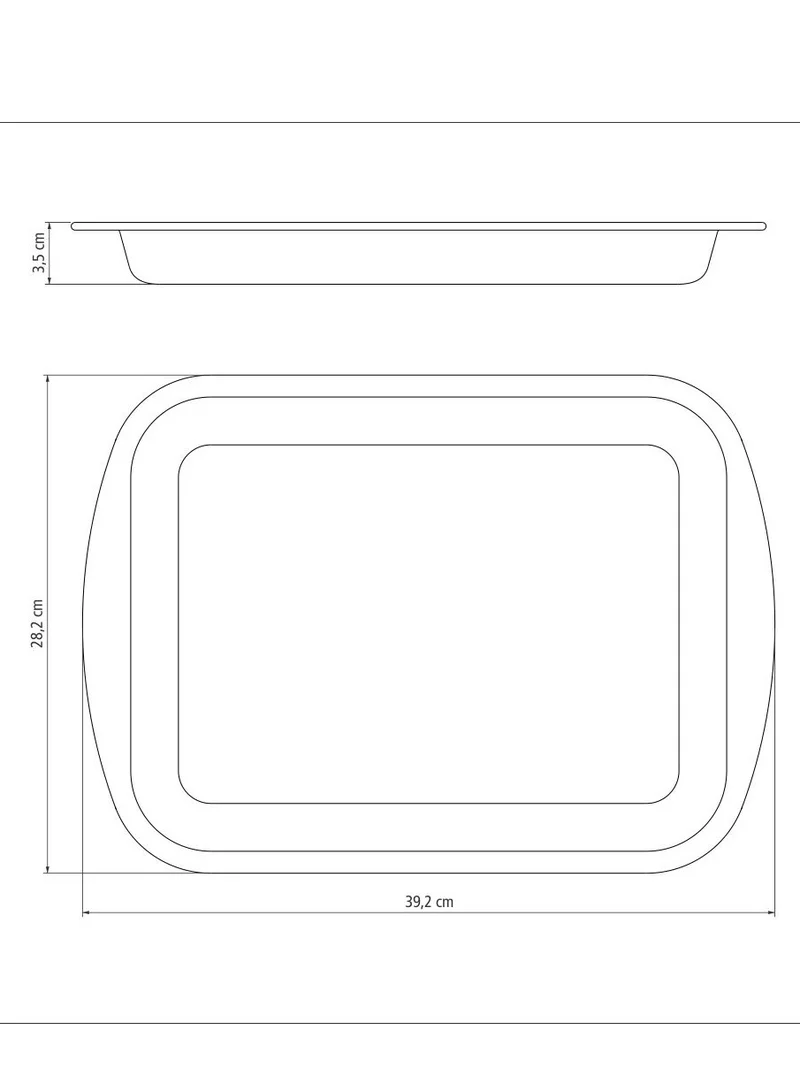 TRAMONTINA Tramontina Brasil 34cm 2.9L Red Aluminum Flat Roasting Pan with Interior and Exterior Starflon Max PFOA Free Nonstick Coating