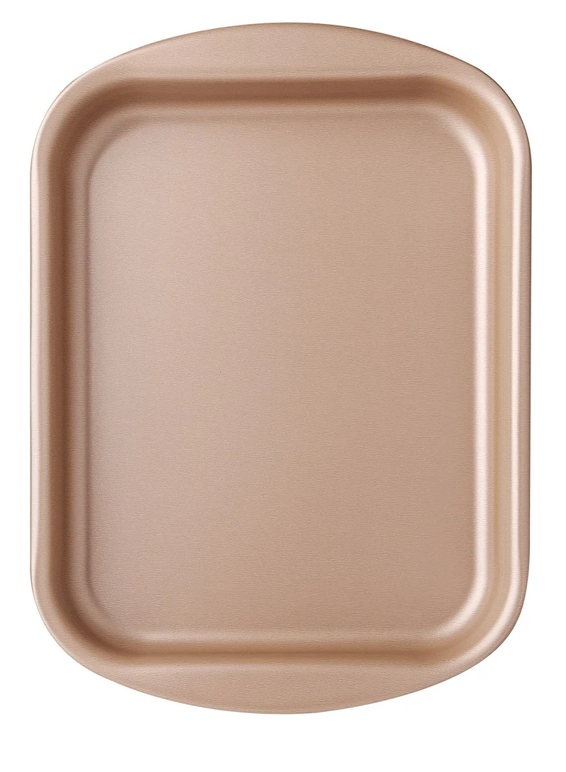 TRAMONTINA Tramontina Brasil 34cm 2.9L Red Aluminum Flat Roasting Pan with Interior and Exterior Starflon Max PFOA Free Nonstick Coating